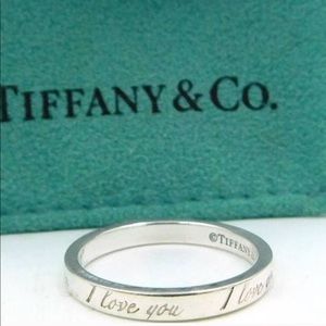 Tiffany & Co. “I love you” Sterling Silver ring